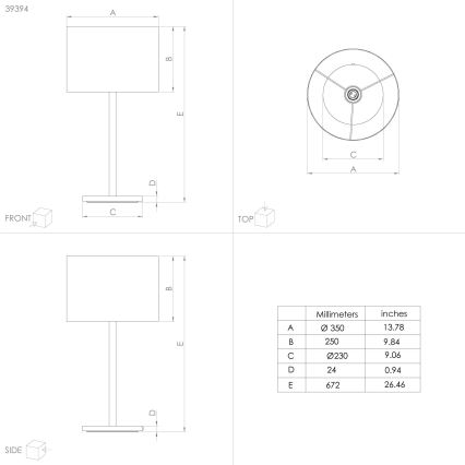 Eglo - Candeeiro de mesa 1xE27/60W/230V cobre