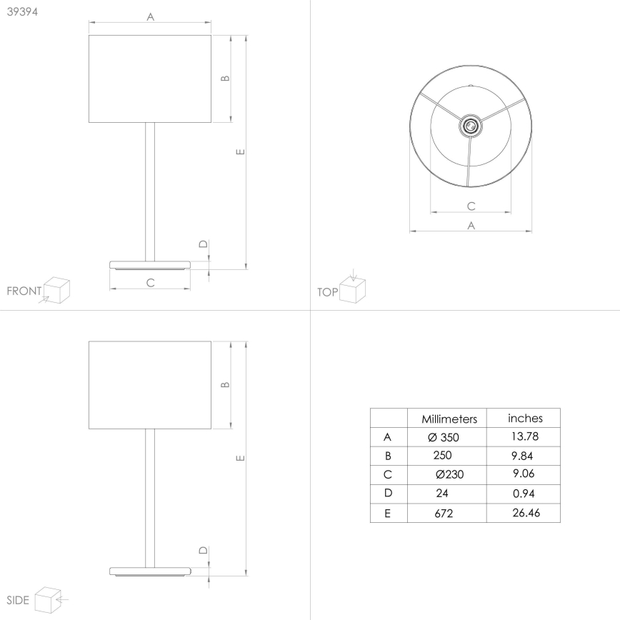 Eglo - Candeeiro de mesa 1xE27/60W/230V cobre