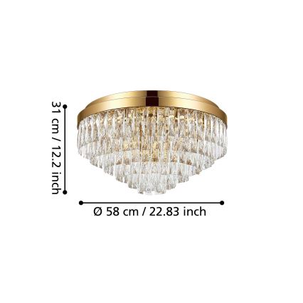 Eglo - Iluminação de teto 11xE14/40W/230V dourada