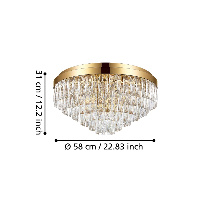 Eglo - Iluminação de teto 11xE14/40W/230V dourada