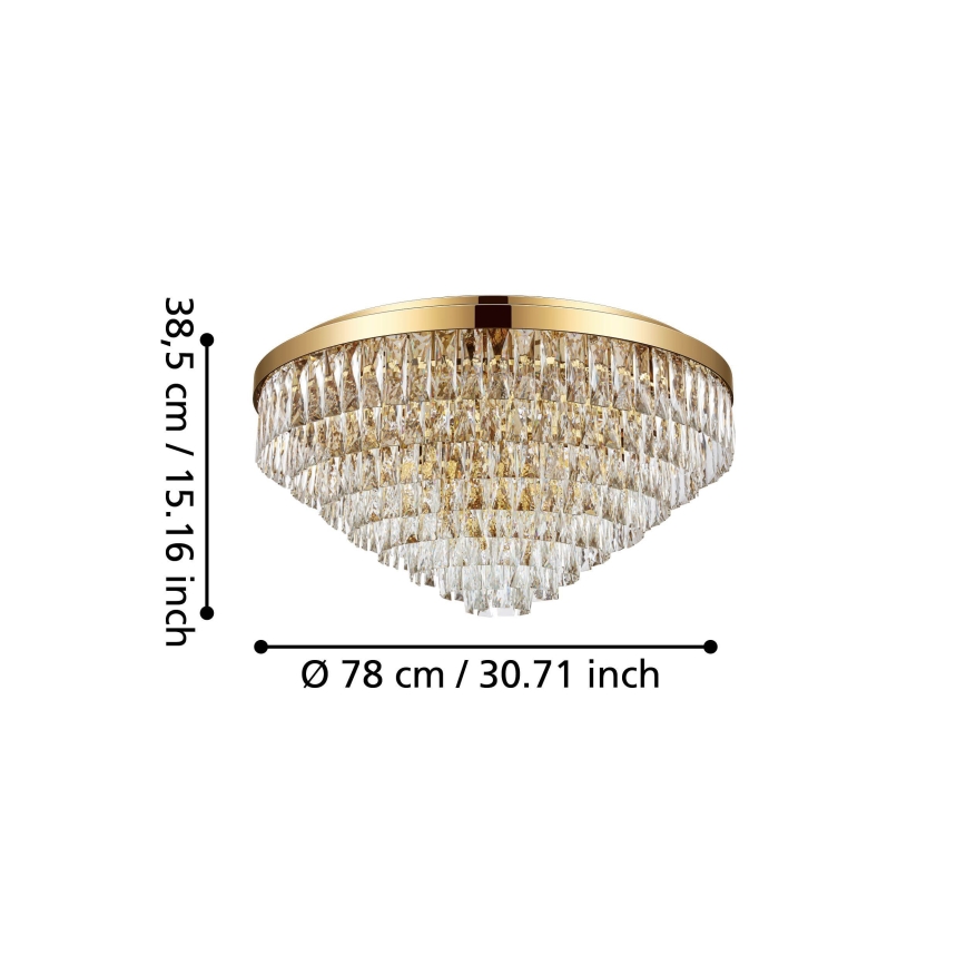 Eglo - Iluminação de teto 16xE14/40W/230V dourada
