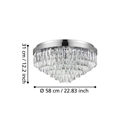 Eglo - Iluminação de teto 11xE14/40W/230V brilhante cromado