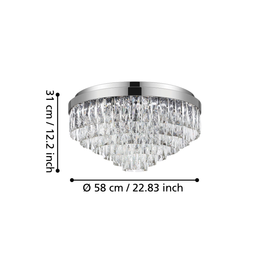 Eglo - Iluminação de teto 11xE14/40W/230V brilhante cromado