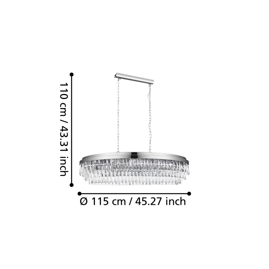 Eglo - Candelabro suspenso 13xE14/40W/230V brilhante cromado