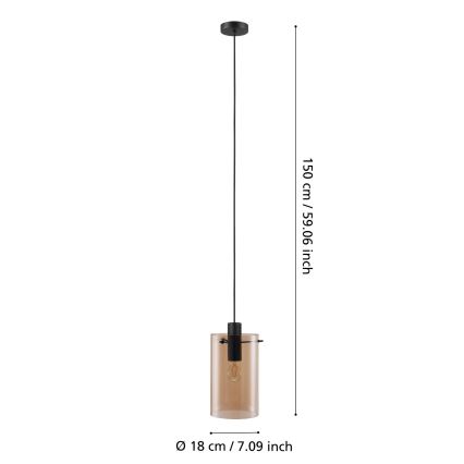 Eglo - Candelabro suspenso 1xE27/40W/230V