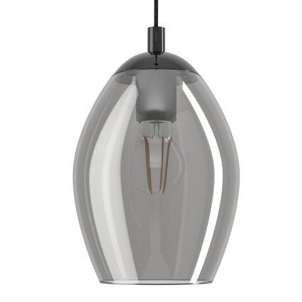 Eglo - Candeeiro suspenso 1xE27/60W/230V fumado