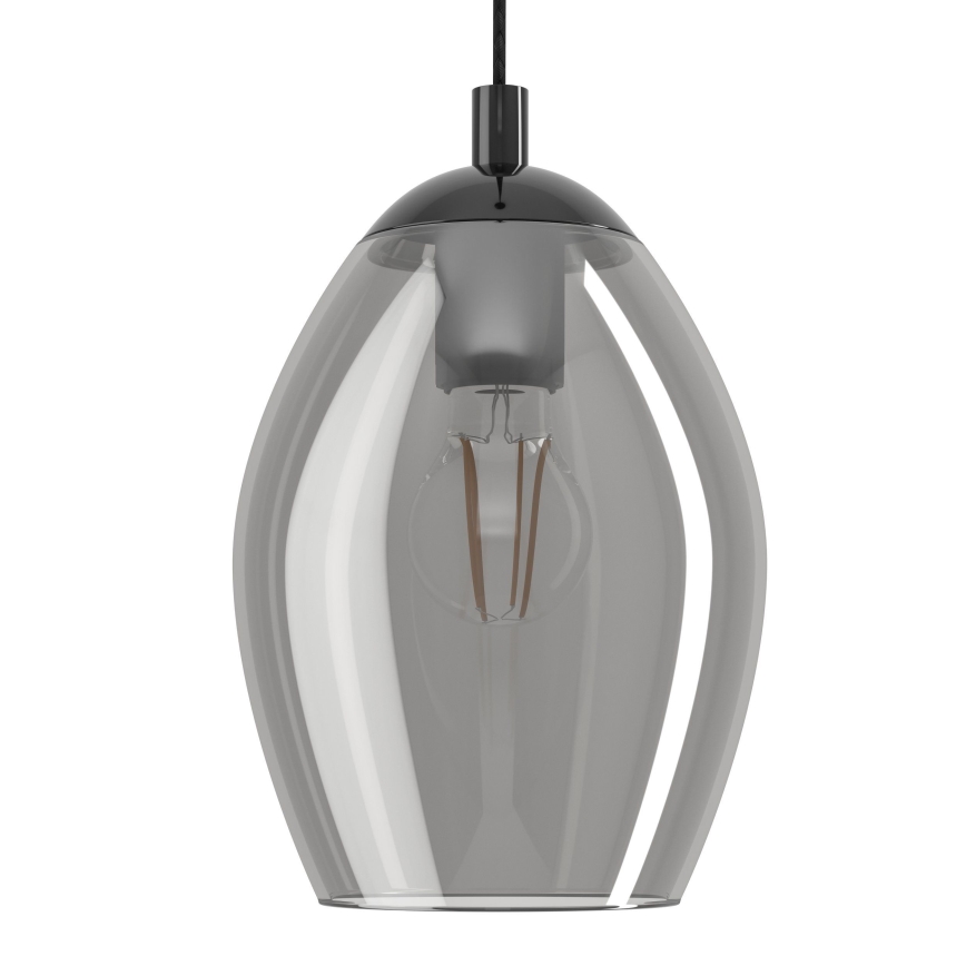Eglo - Candeeiro suspenso 1xE27/60W/230V fumado