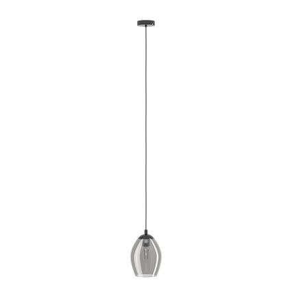 Eglo - Candeeiro suspenso 1xE27/60W/230V fumado