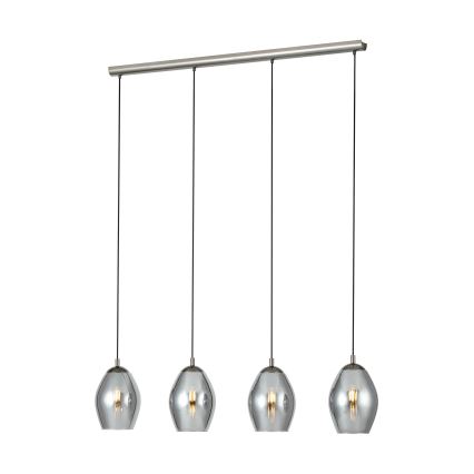 Eglo - Candeeiro suspenso 4xE27/60W/230V fumado