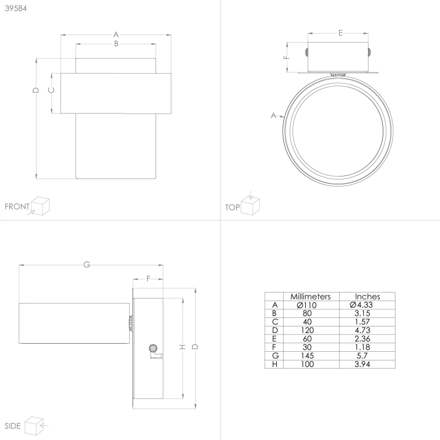 Eglo - Foco LED LED/4,6W/230V 3000K