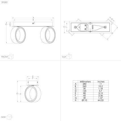 Eglo - Foco LED 2xLED/4,6W/230V 3000K