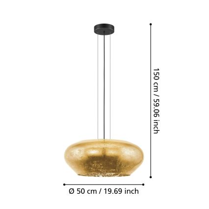 Eglo - Candelabro suspenso 3xE27/20W/230V