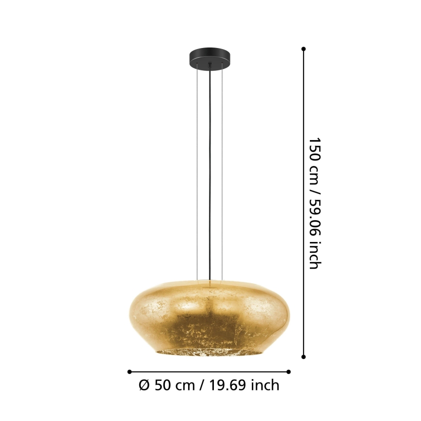 Eglo - Candelabro suspenso 3xE27/20W/230V