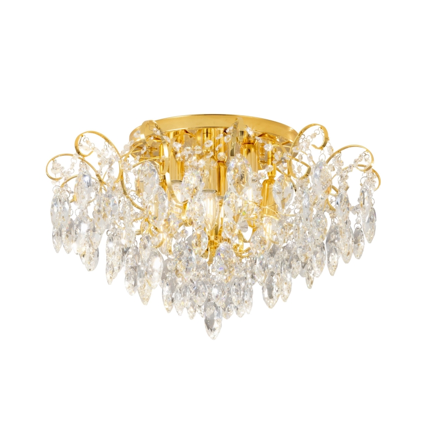 Eglo - Candelabro montado à superfície 6xE14/25W/230V dourado