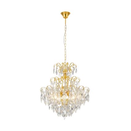 Eglo - Candelabro suspenso 5xE14/25W/230V dourado