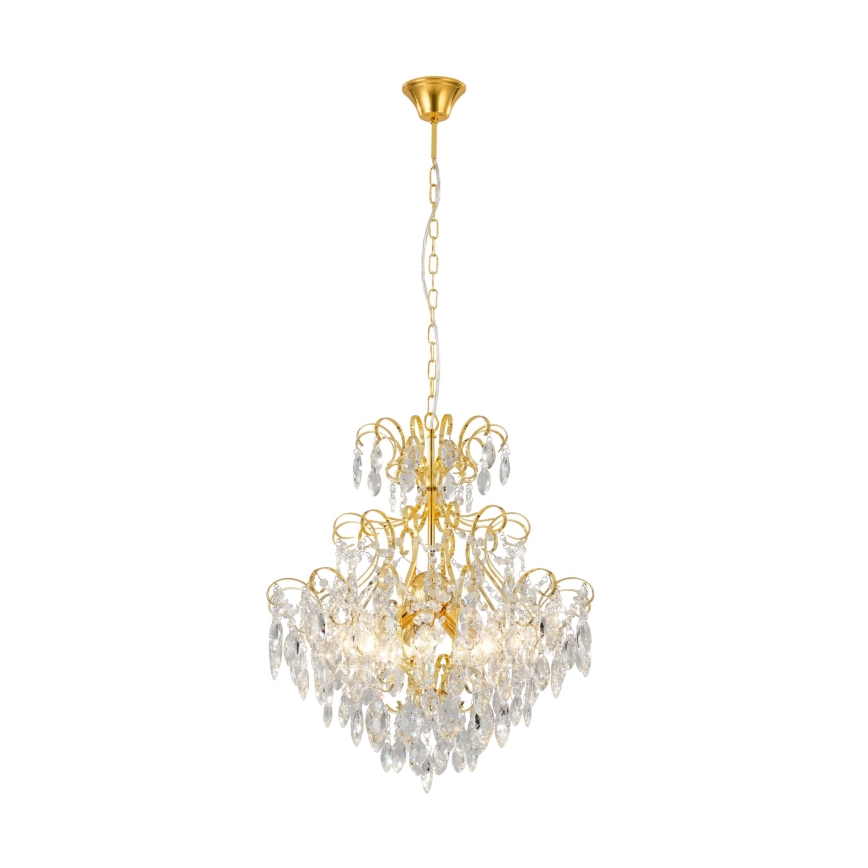 Eglo - Candelabro suspenso 5xE14/25W/230V dourado