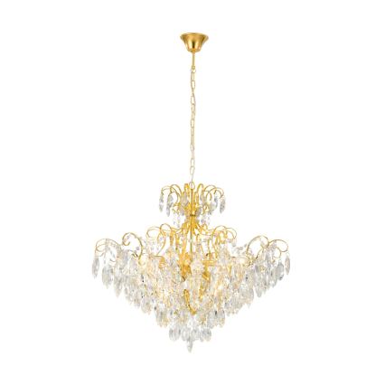 Eglo - Candelabro suspenso 9xE14/25W/230V dourado