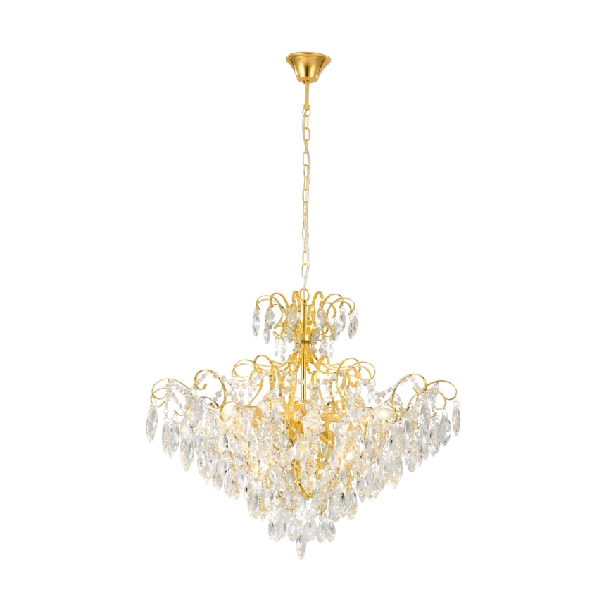 Eglo - Candelabro suspenso 9xE14/25W/230V dourado
