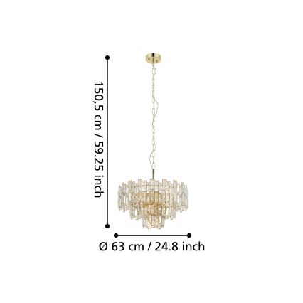 Eglo - Candelabro suspenso 10xE14/25W/230V d. 63 cm