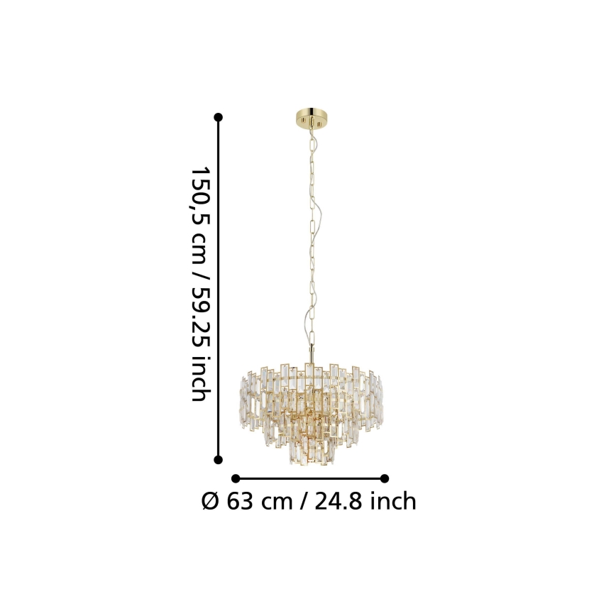 Eglo - Candelabro suspenso 10xE14/25W/230V d. 63 cm