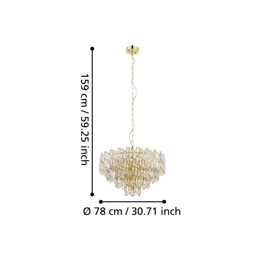 Eglo - Candelabro suspenso 10xE14/25W/230V d. 78 cm
