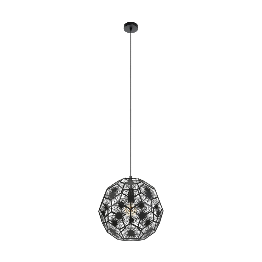 Eglo - Candeeiro suspenso 1xE27/60W/230V diâmetro 41 cm preto