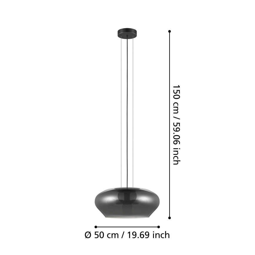 Eglo - Candelabro suspenso 3xE27/20W/230V