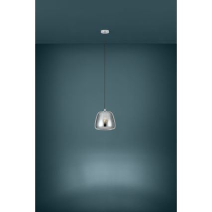 Eglo - Candeeiro suspenso 1xE27/40W/230V diâmetro 26 cm fumado