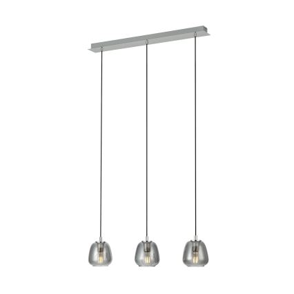 Eglo - Candeeiro suspenso 3xE27/40W/230V cromado brilhante