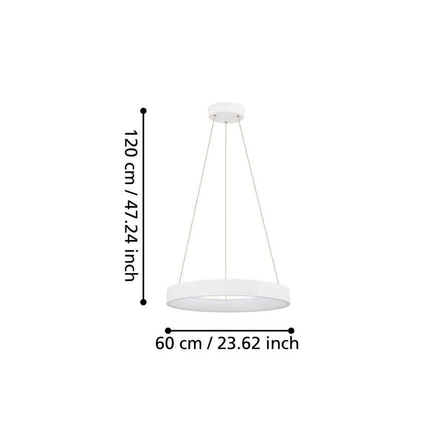 Eglo - Candelabro suspenso LED com regulação LED/34W/230V