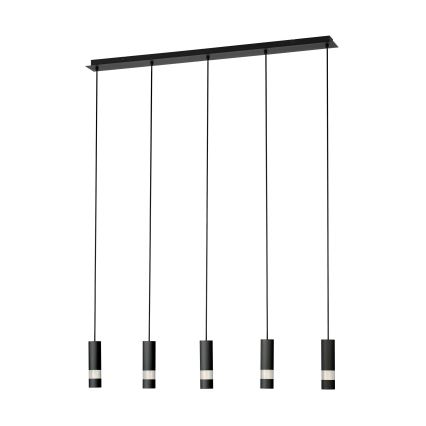 Eglo - Candeeiro suspenso LED 5xGU10/4,6W/230V preto