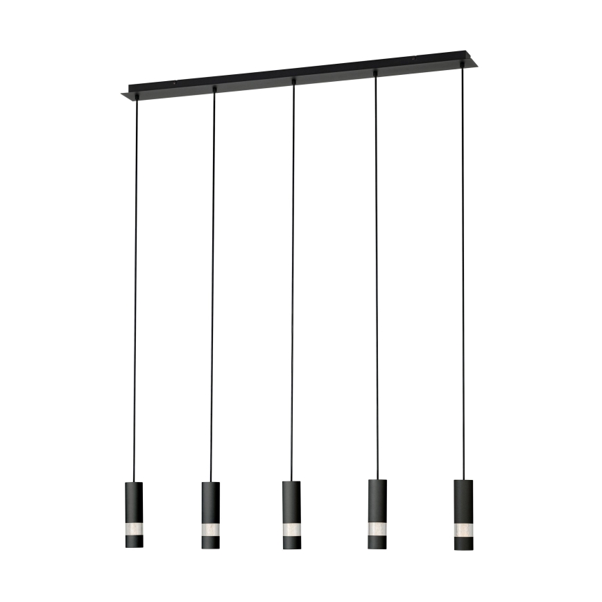 Eglo - Candeeiro suspenso LED 5xGU10/4,6W/230V preto