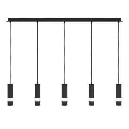 Eglo - Candeeiro suspenso LED 5xGU10/4,6W/230V preto