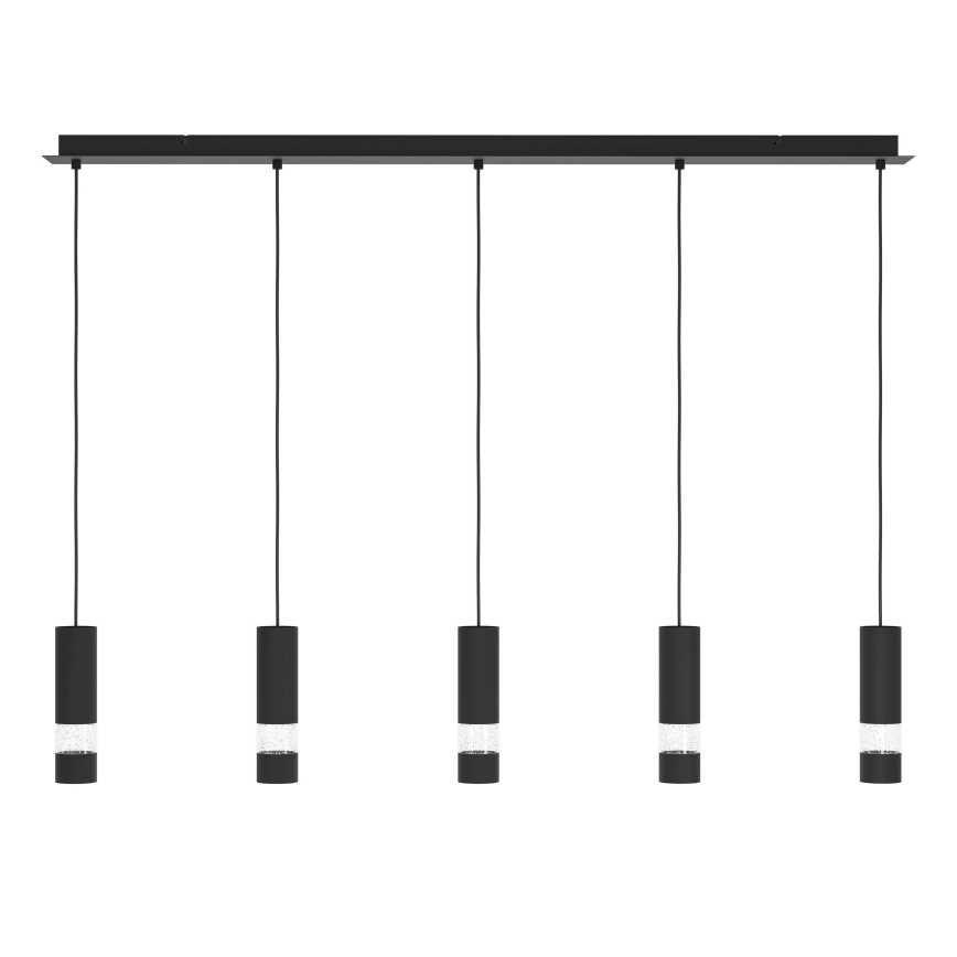 Eglo - Candeeiro suspenso LED 5xGU10/4,6W/230V preto
