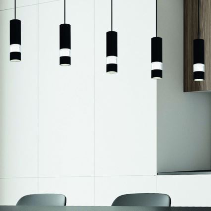 Eglo - Candeeiro suspenso LED 5xGU10/4,6W/230V preto