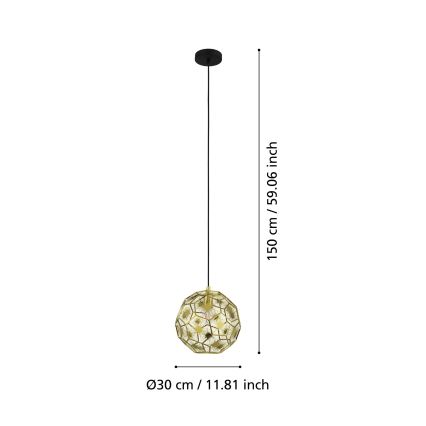 Eglo - Candelabro suspenso 1xE27/60W/230V d. 30 cm