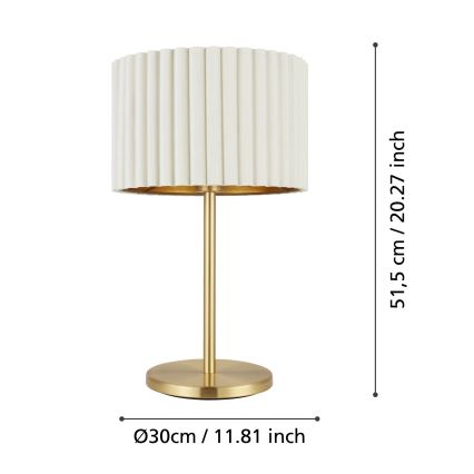 Eglo - Candeeiro de mesa 1xE27/40W/230V branco