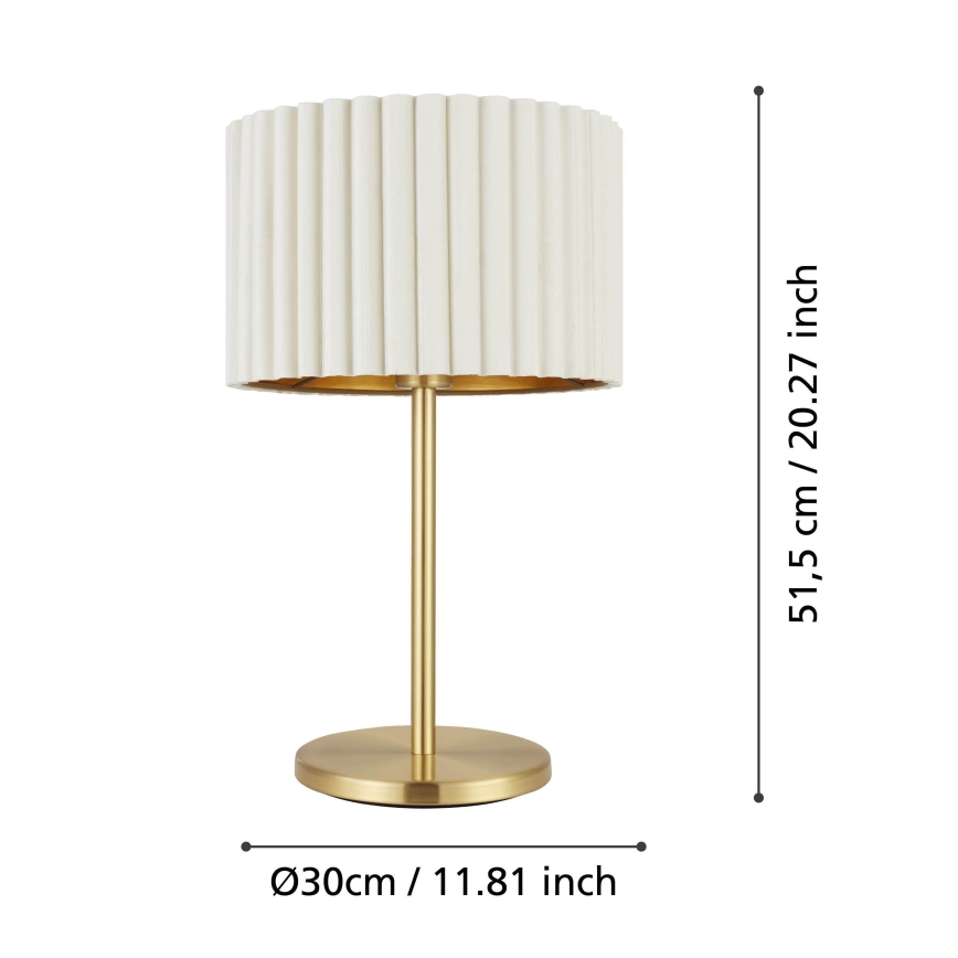 Eglo - Candeeiro de mesa 1xE27/40W/230V branco
