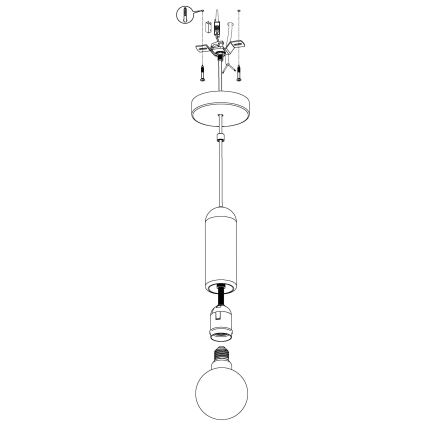 Eglo - Candelabro num fio 1xE27/40W/230V