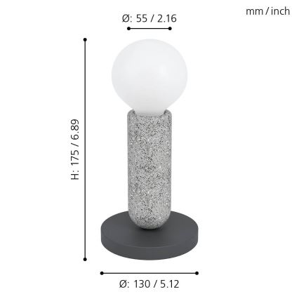 Eglo - Candeeiro de mesa 1xE27/40W/230V