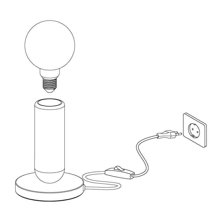 Eglo - Candeeiro de mesa 1xE27/40W/230V