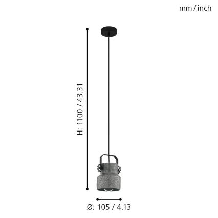 Eglo - Candelabro num fio 1xE27/40W/230V