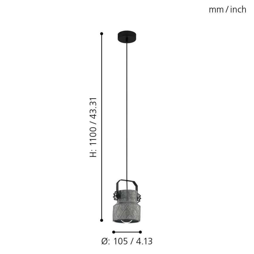 Eglo - Candelabro num fio 1xE27/40W/230V