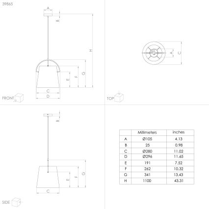 Eglo - Candelabro suspenso 1xE27/40W/230V