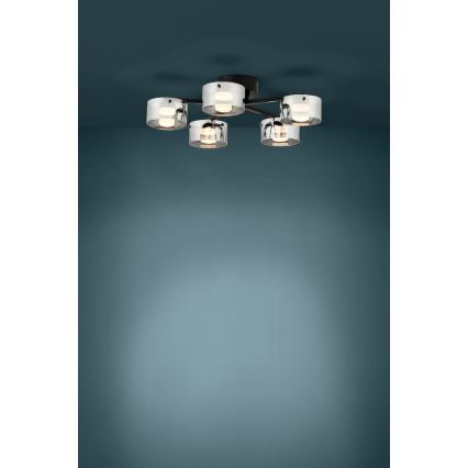 Eglo - Candelabro montado à superfície LED com regulação 5xLED/5,4W/230V