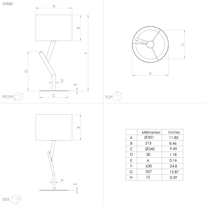 Eglo - Candeeiro de mesa 1xE27/40W/230V