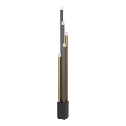 Eglo - Candeeiro de chão LED com regulação 5xLED/3,7W/230V 3000K antracite/dourado