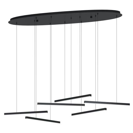 Eglo - Candeeiro suspenso LED com regulação 6xLED/8,4W/230V 3000K preto