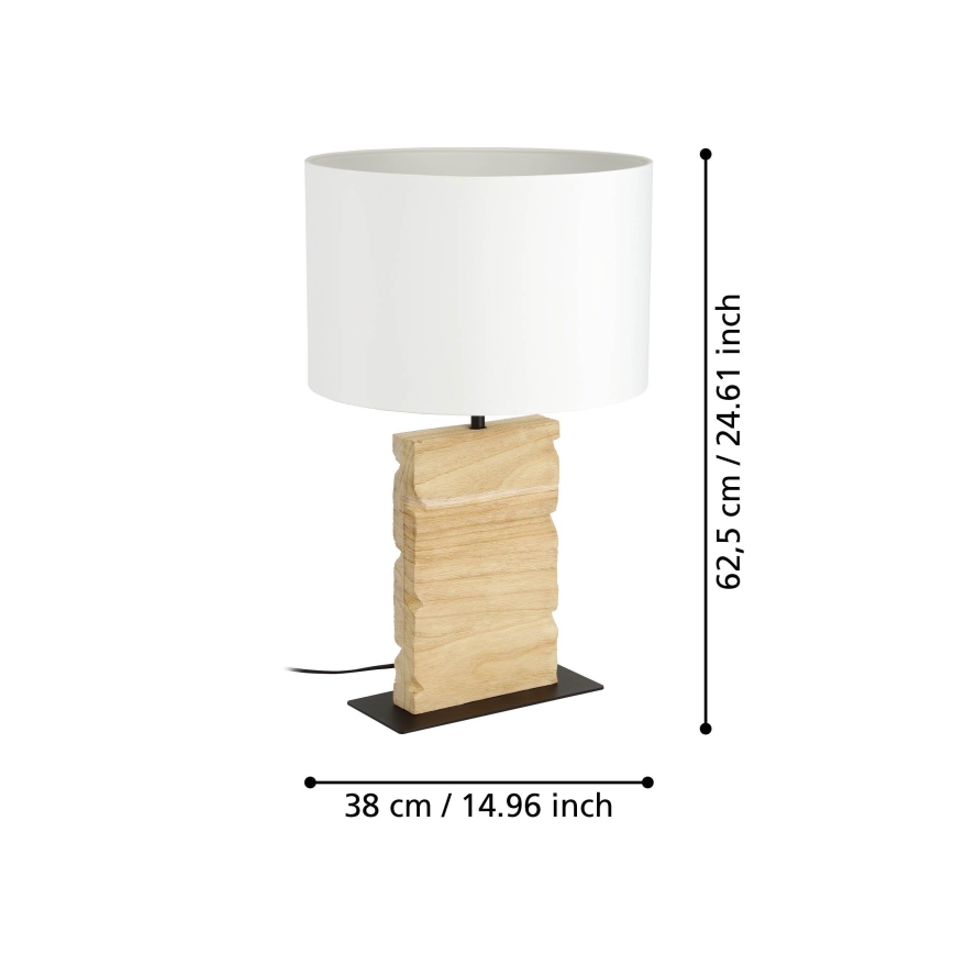 Eglo - Candeeiro de mesa 1xE27/40W/230V 62,5 cm castanho