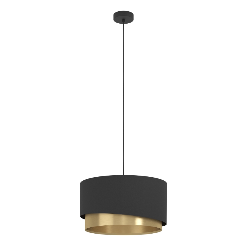 Eglo - Candeeiro suspenso 1xE27/40W/230V preto/dourado